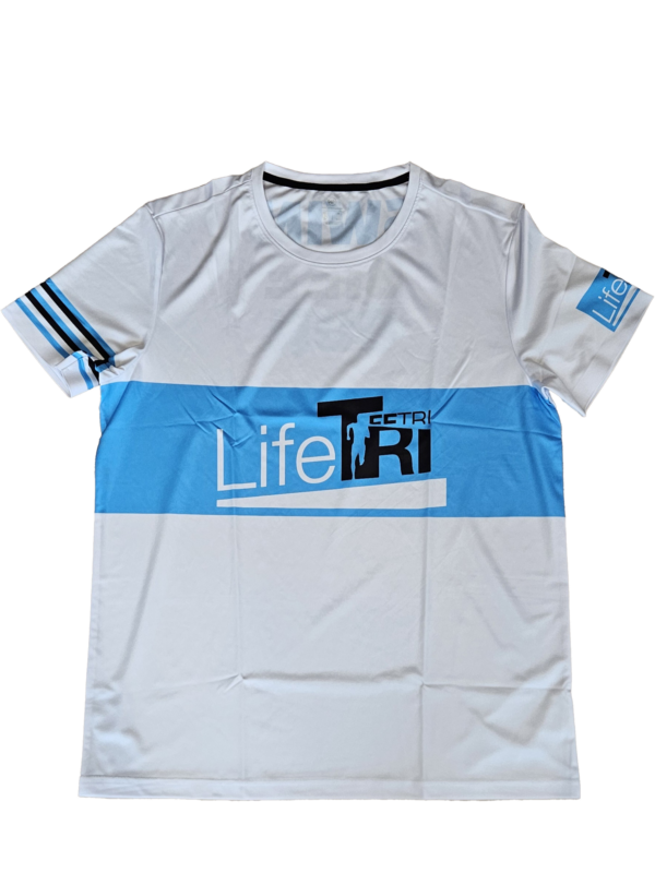 T-shirt Lifetri Blanc/Bleu