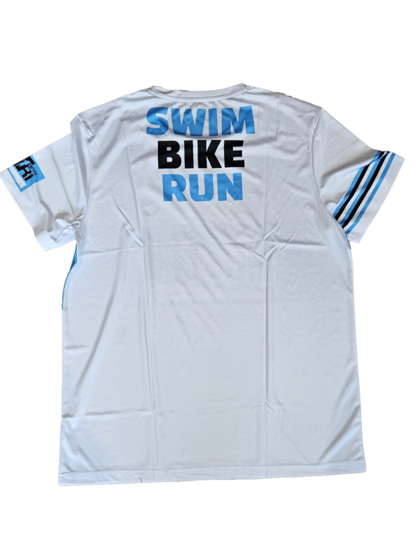 T-shirt Lifetri Blanc/Bleu – Image 2